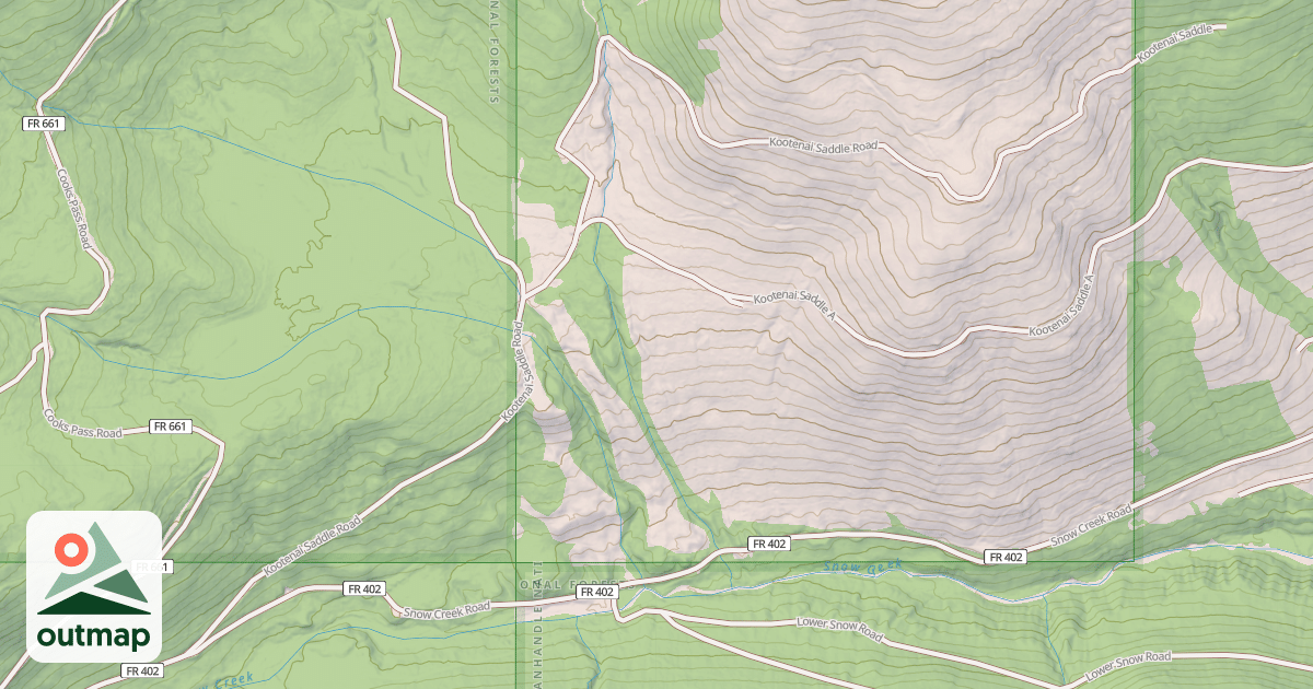 Map of KOOTENAI SADDLE