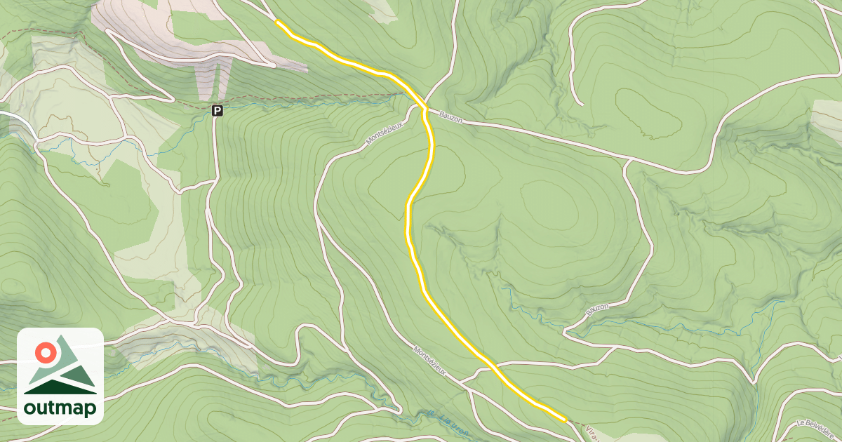 Map of Chemin de Lespéron au Bois de Bauzon