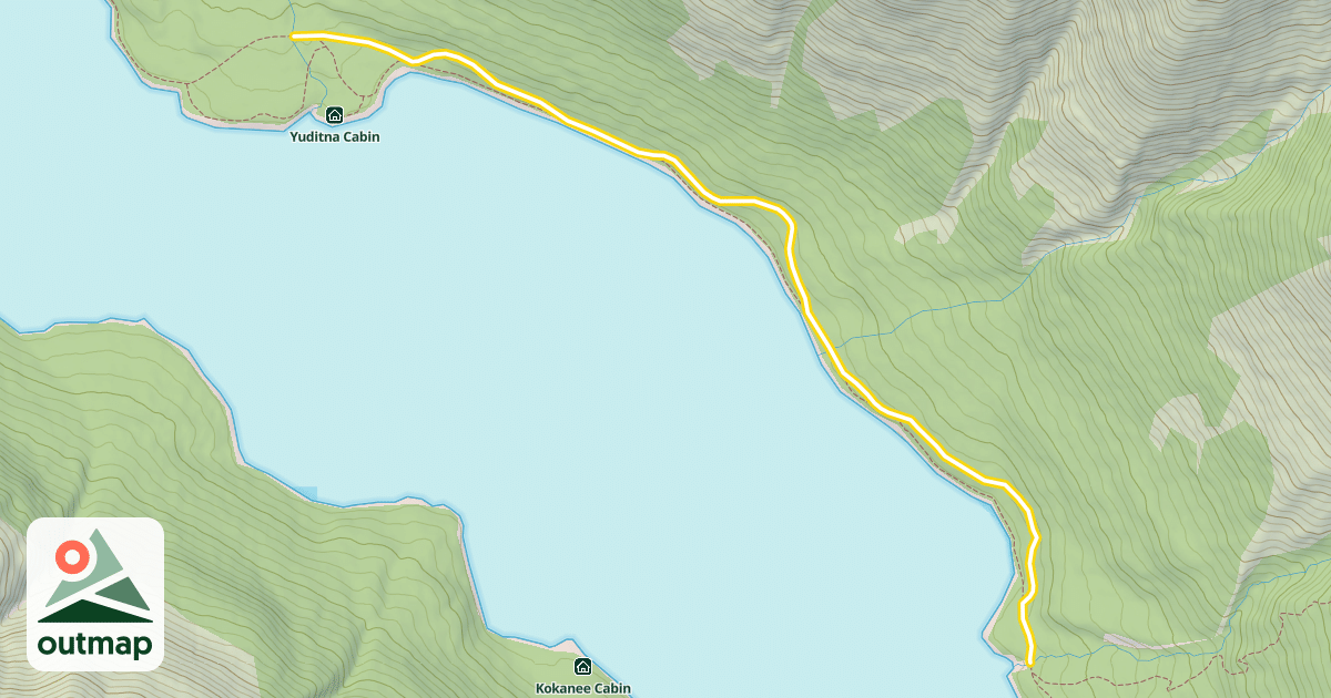 Map of Eklutna Lakeside Trail