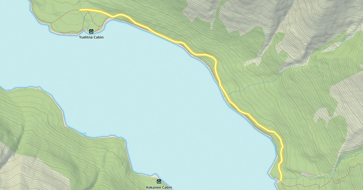 Map preview of Eklutna Lakeside Trail