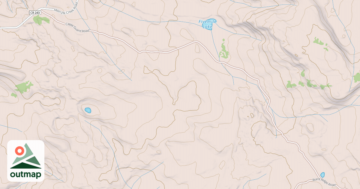 Map of CATTLE GUARD ROAD