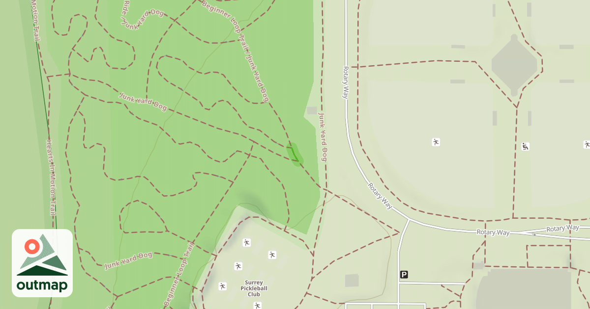 Map of Beginner Loop Trail / Junk Yard Dog