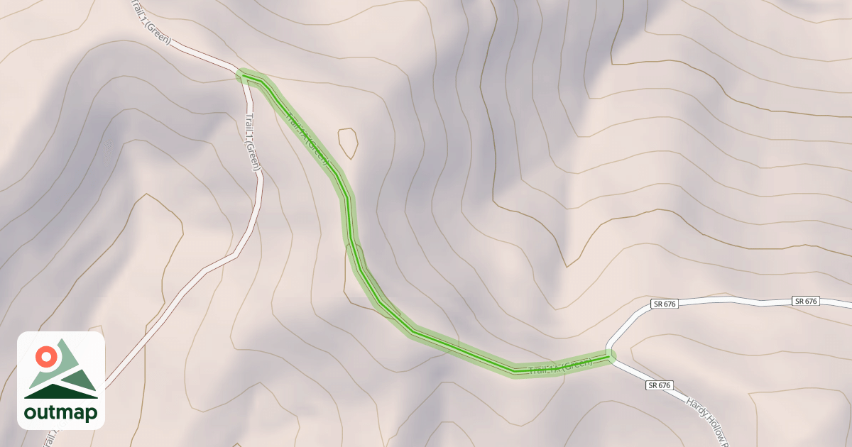 Map of Trail 1A (Green)