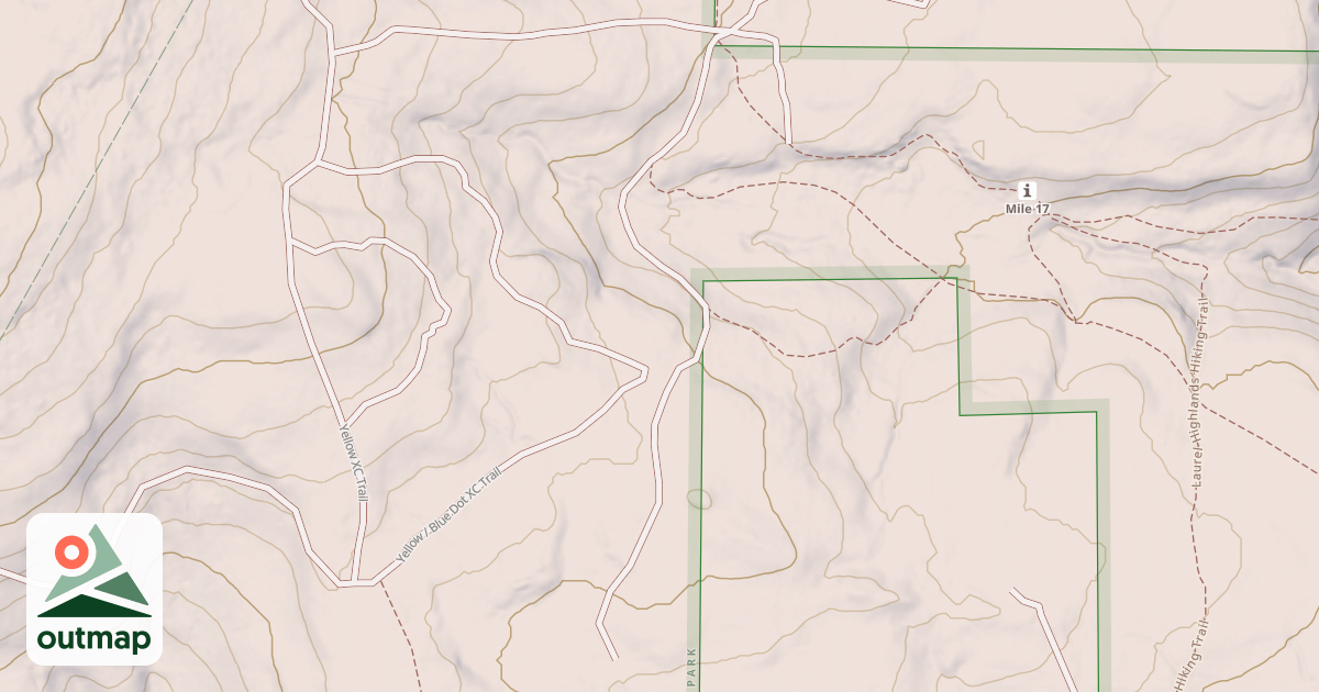 Map of Laurel Ridge State Park Snowmobile Trail