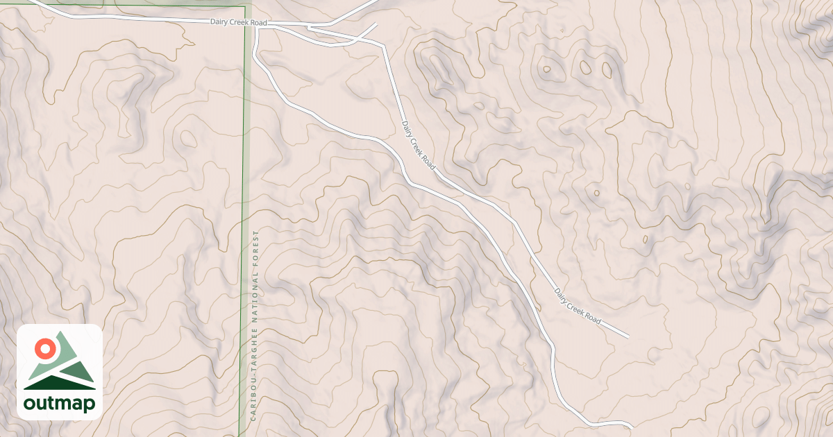 Map of DAIRY CREEK SPUR