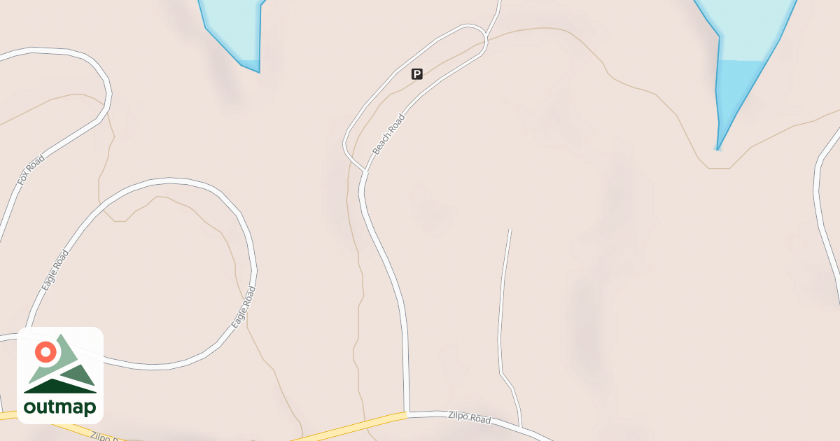 Map of ZILPO REC. AREA BEACH RD