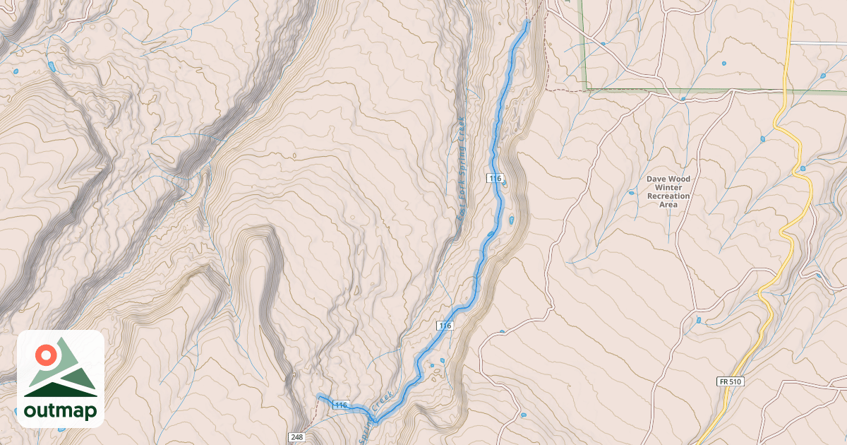 Map of Spring Creek (Middle)