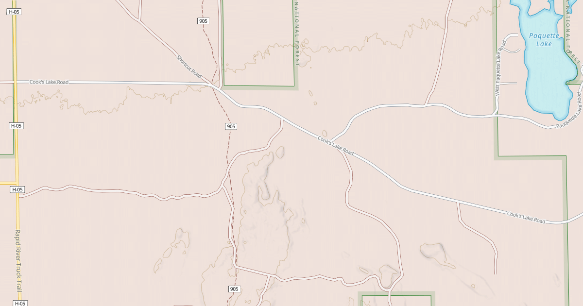 Map preview of COOK LAKE (CO RD M-27)