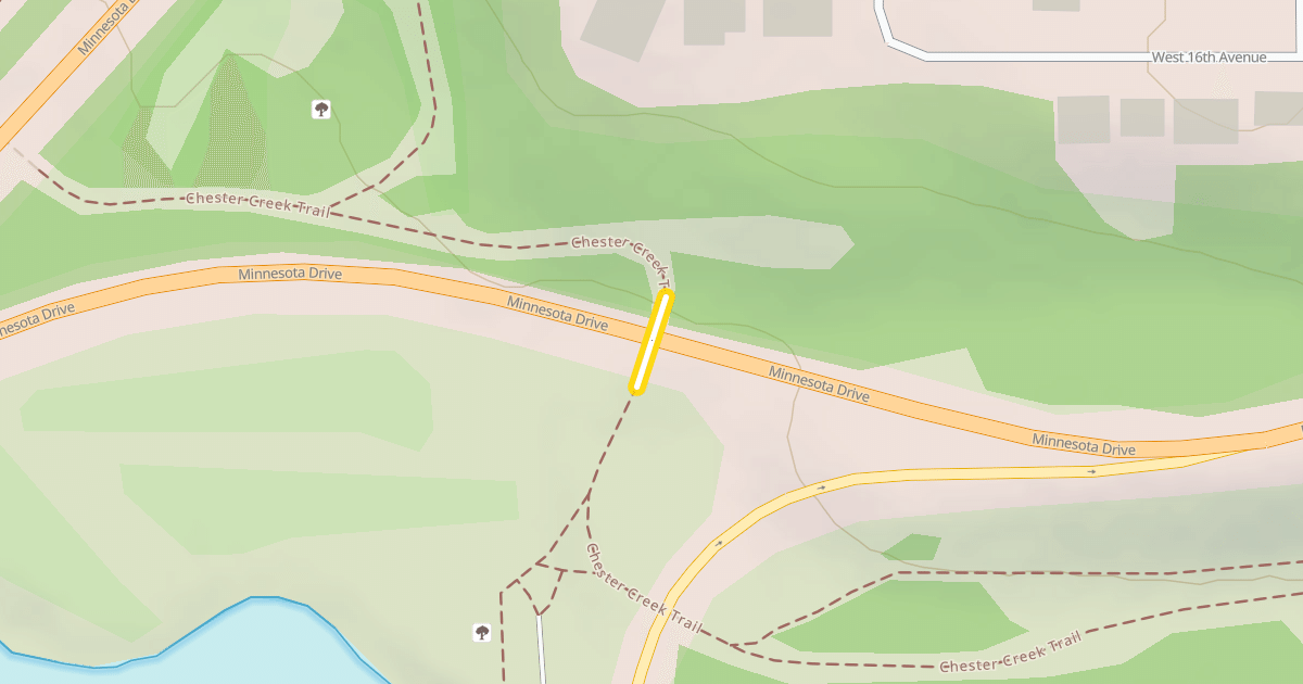 Map preview of Chester Creek Trail