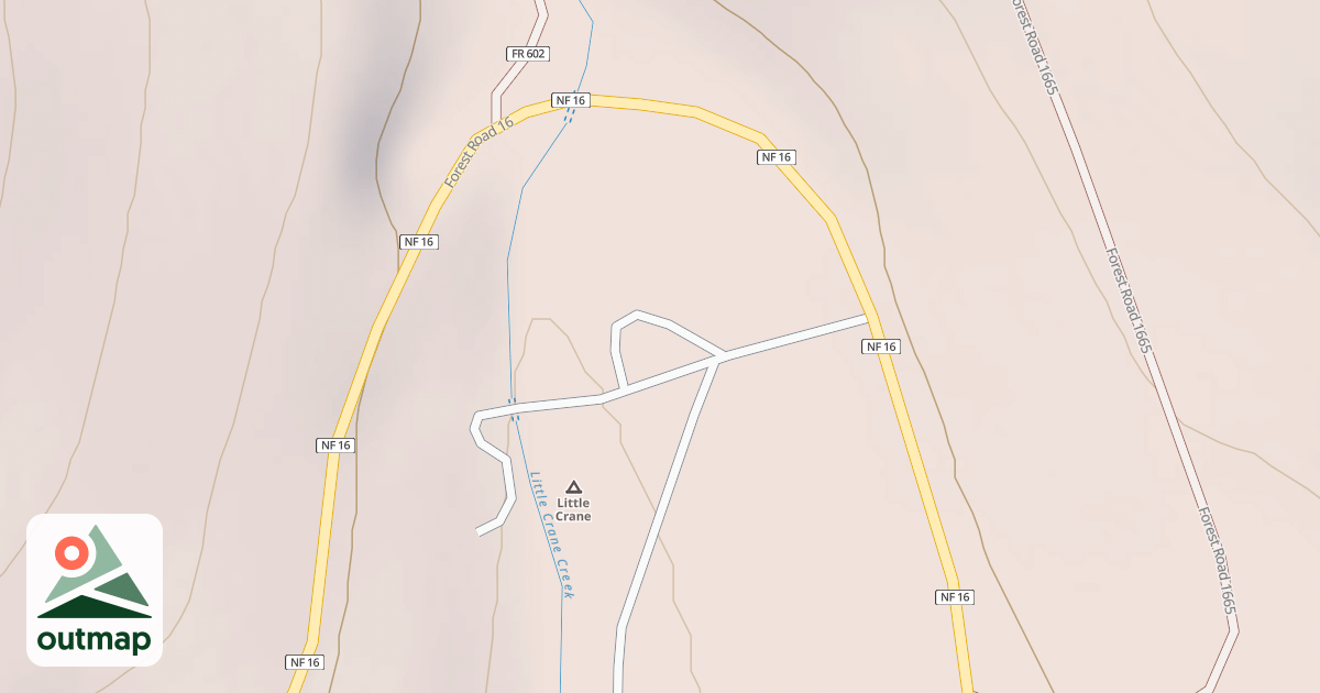 Map of LITTLE CRANE CG LOOP MRS