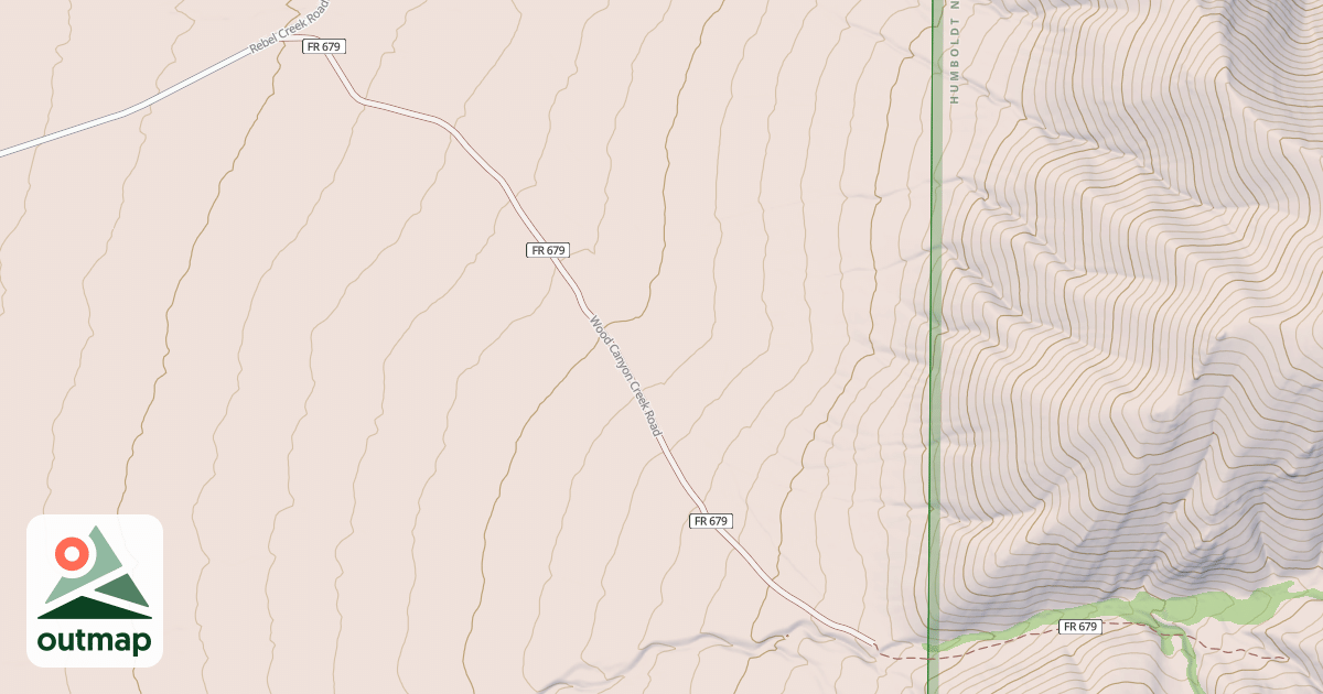 Map of WOOD CANYON CREEK