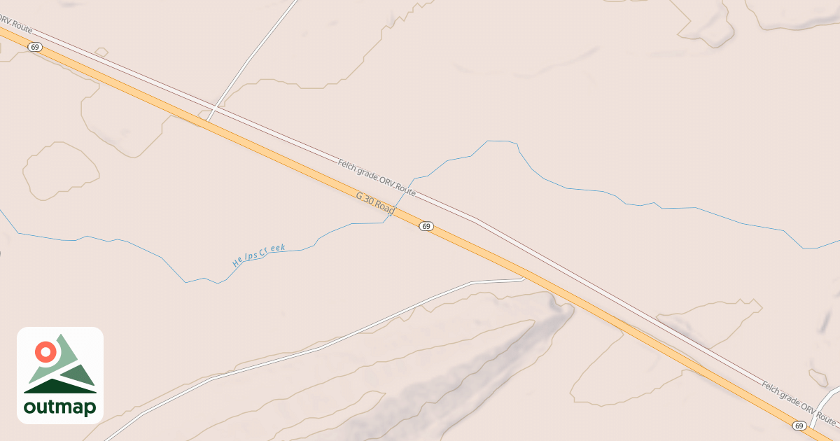 Map of Felch Grade Route
