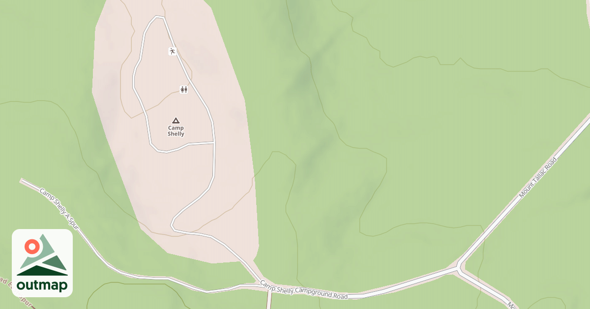 Map of CAMP SHELLY CAMPGROUND