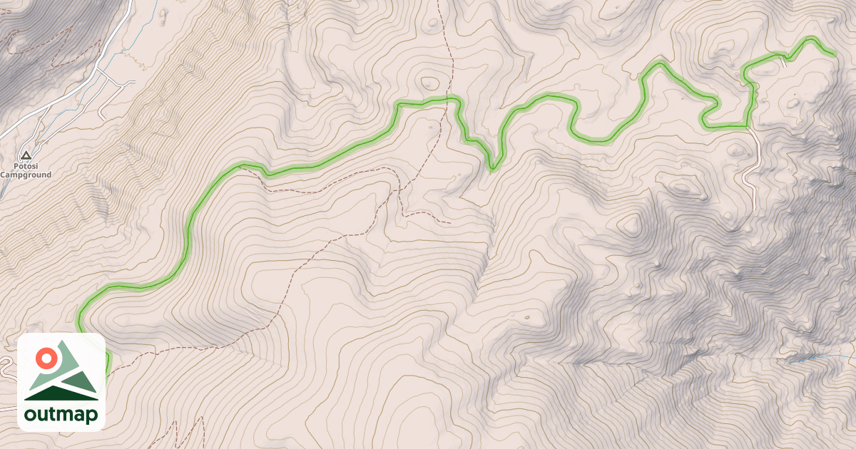 Map of Upper Camp Creek Road
