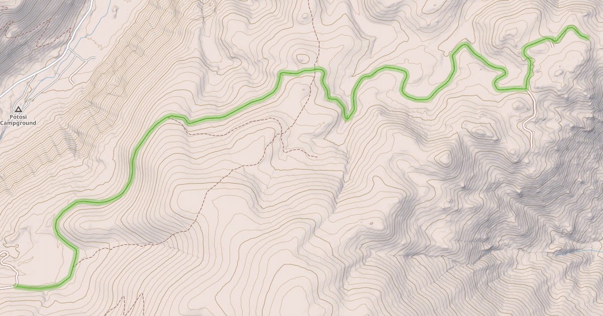 Map preview of Upper Camp Creek Road