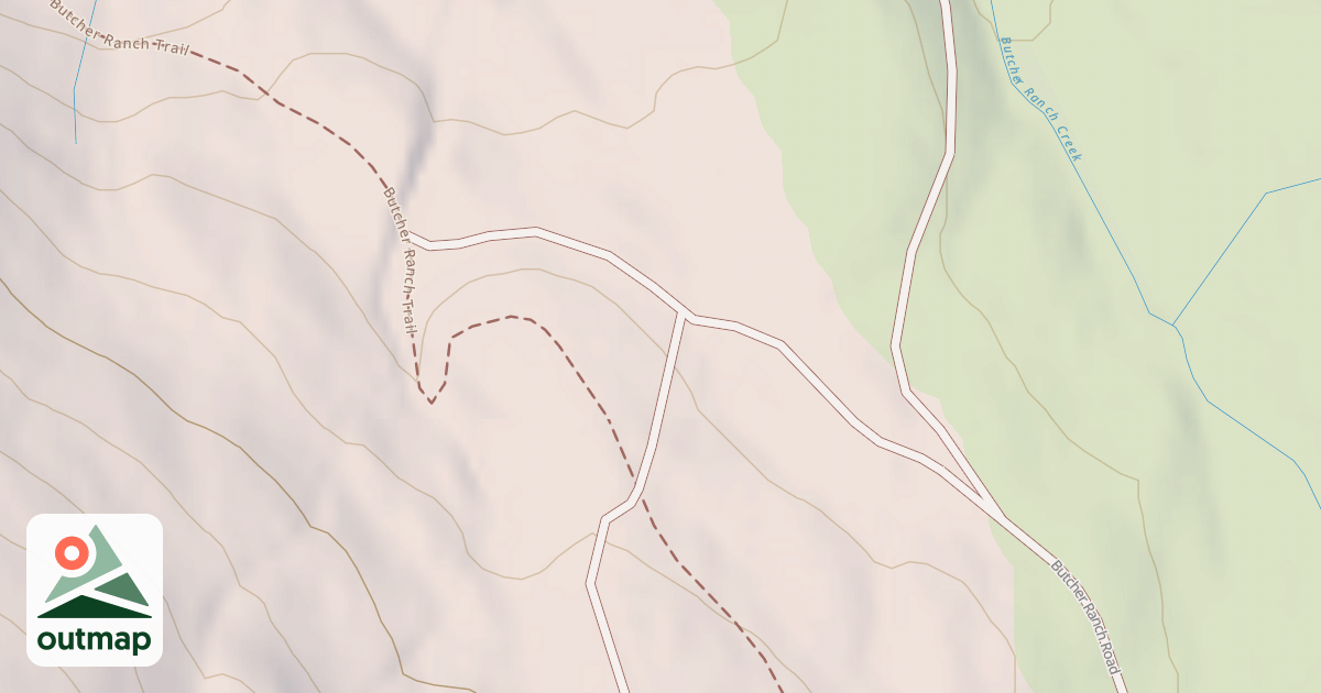 Map of Butcher Ranch Tie Trail