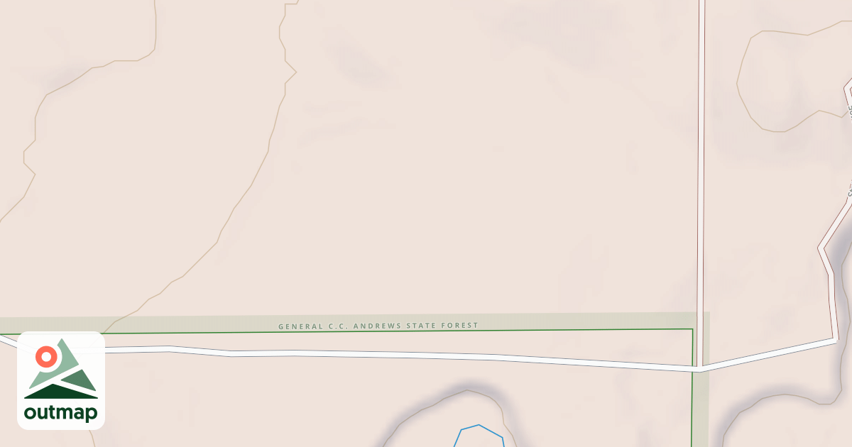 Map of General C.C. Andrews State Forest Trails