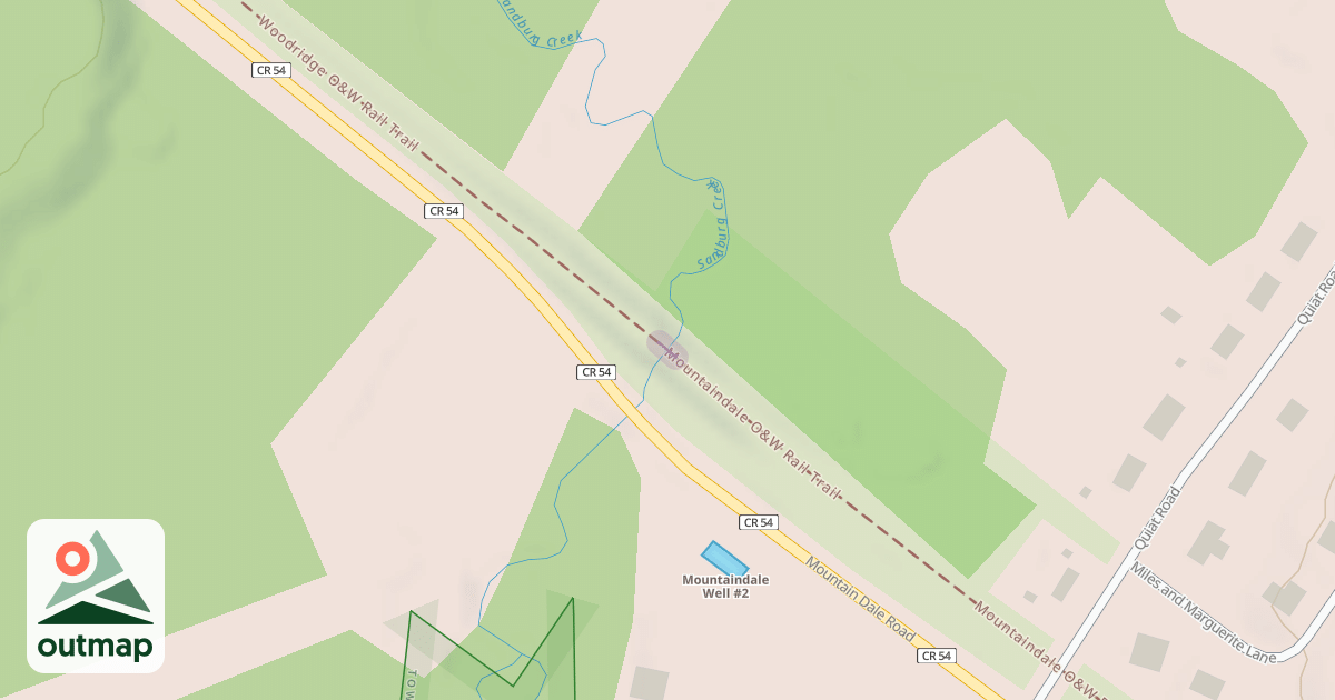 Map of Mountaindale O&W Rail Trail