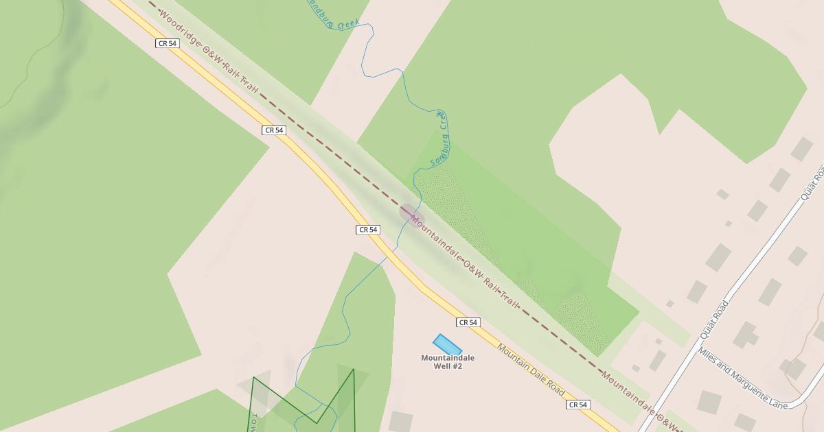 Map preview of Mountaindale O&W Rail Trail