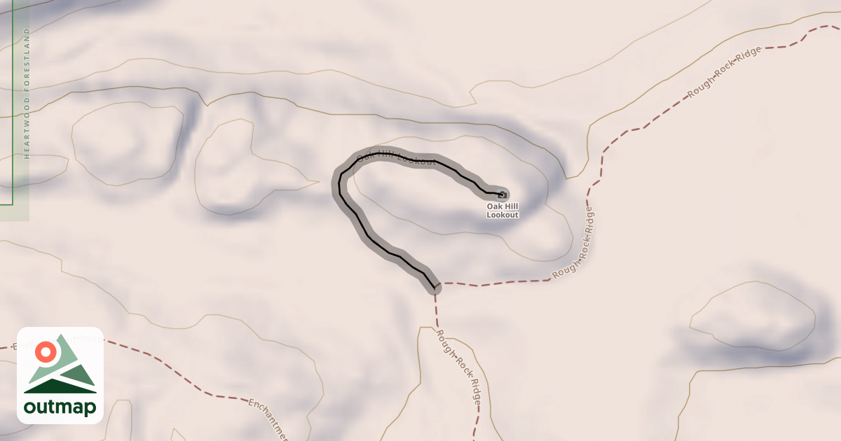 Map of Oak Hill Lookout