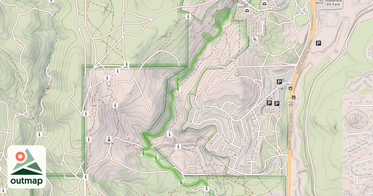 Map of Miners Trail