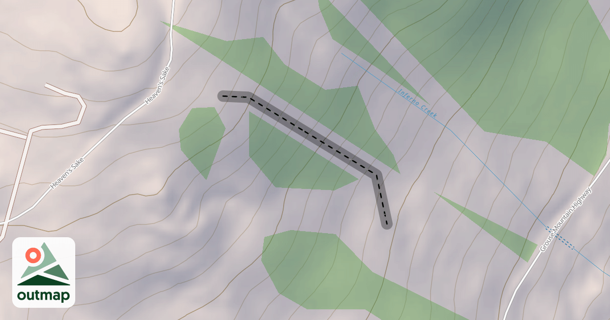 Map of Inferno Chair Lift Line