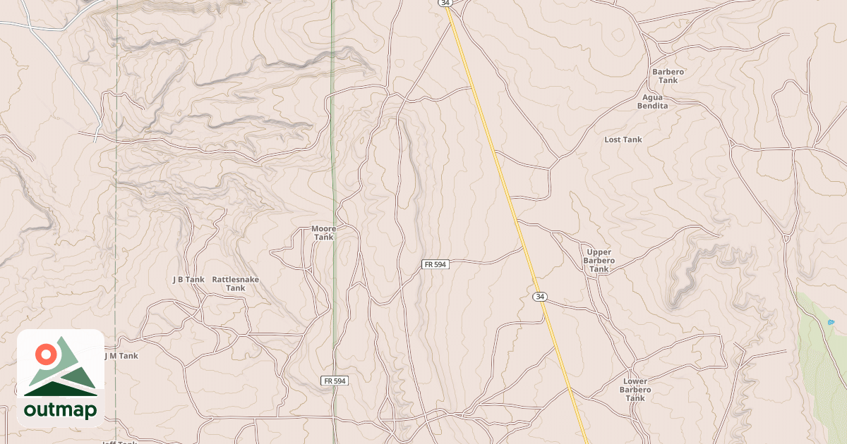 Map of VALLE DE LA CABRA