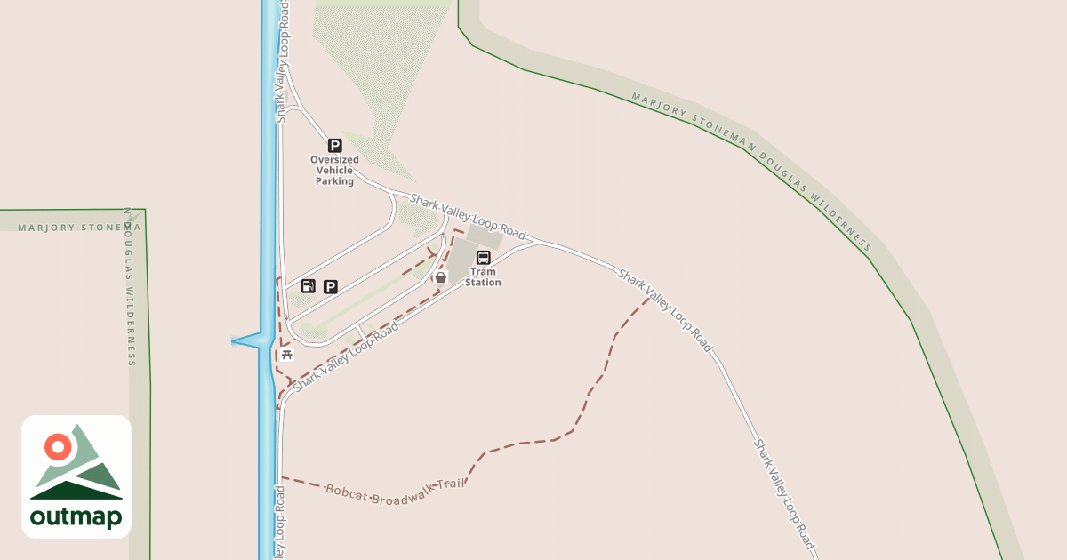 Map of Nwst Rte 224 Shark Valley Loop Road