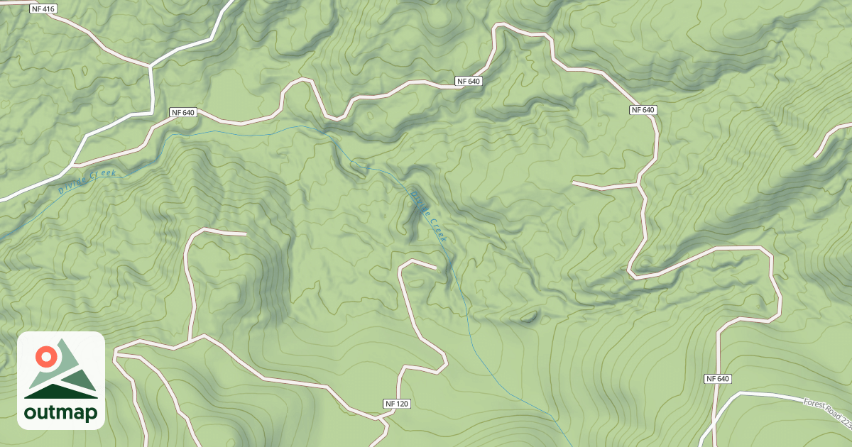 Map of CUB DIVIDE