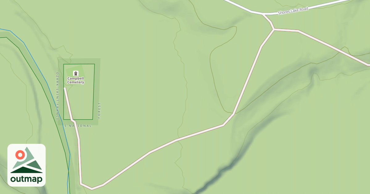 Map of CAMPBELL CEMETERY CANOE ACCESS
