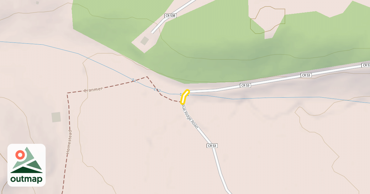 Map of Blue Ridge Road