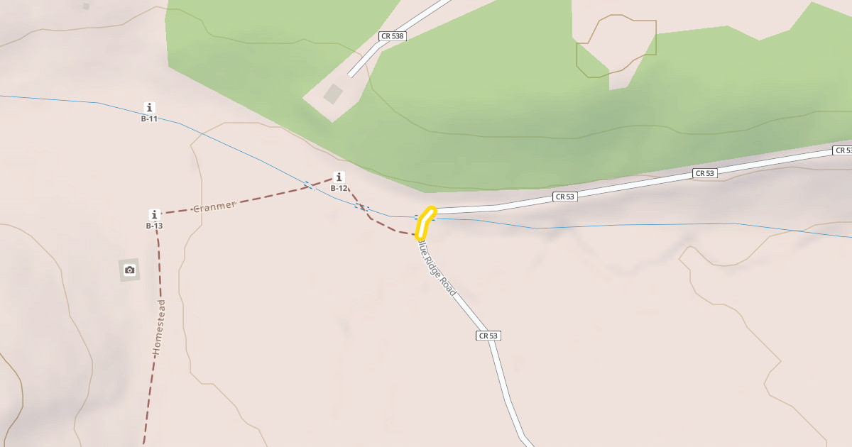 Map preview of Blue Ridge Road