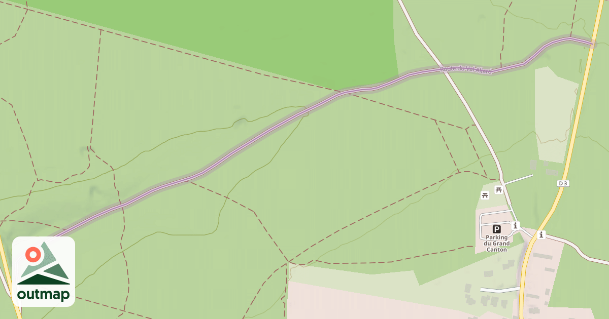 Map of Route du Val Allard