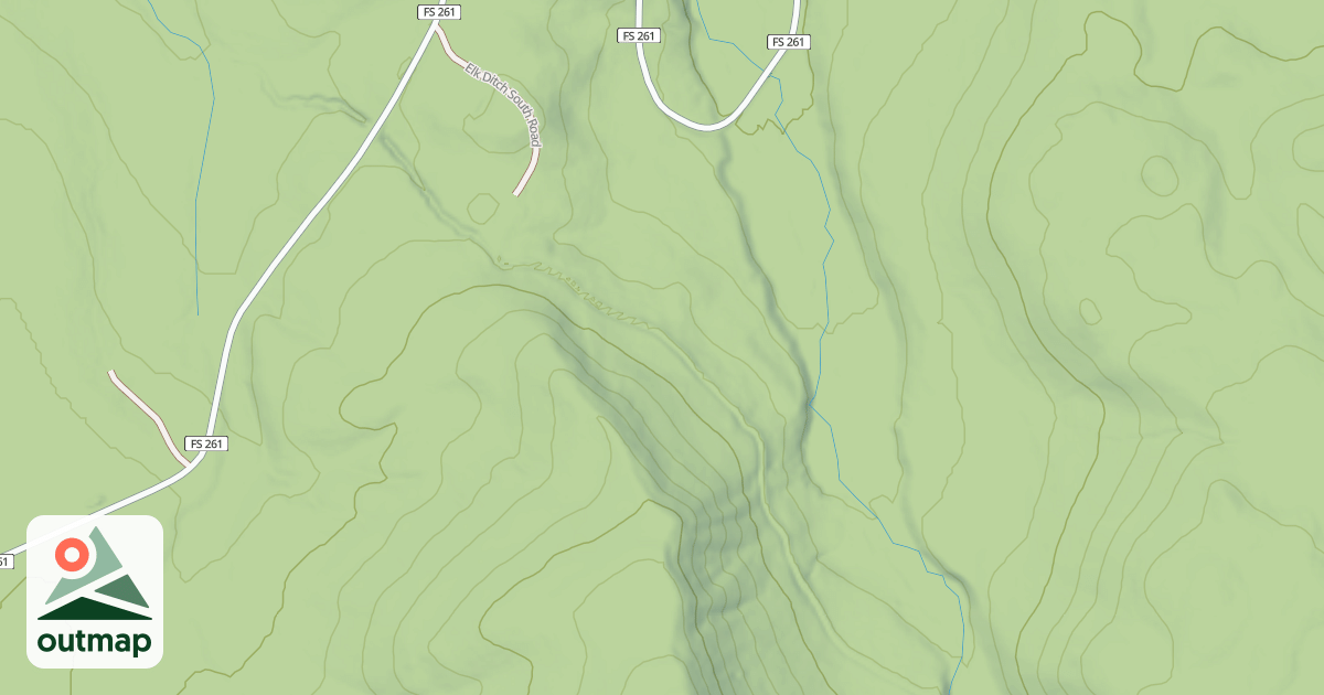 Map of ELK DITCH SOUTH
