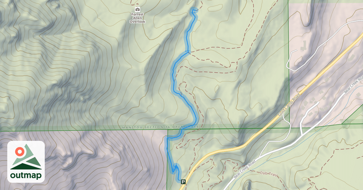 Map of Section 16 Trail / Palmer Red Rocks Loop