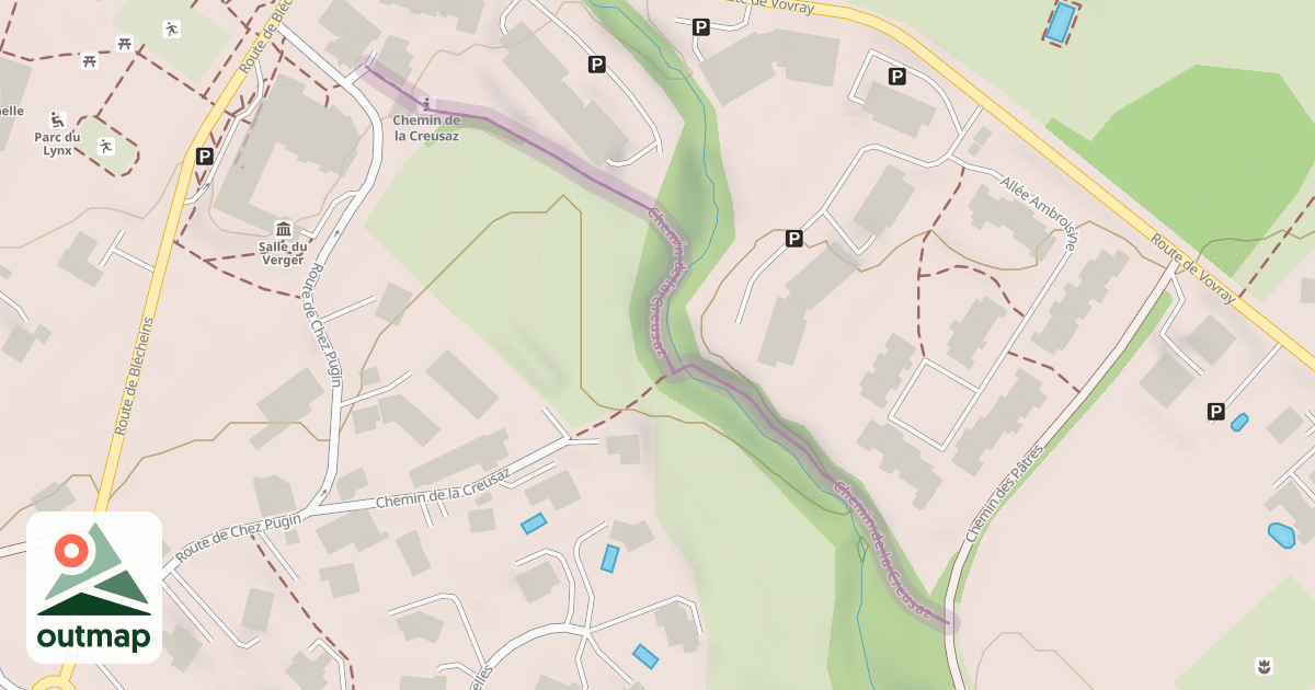 Map of Chemin de la Creusaz