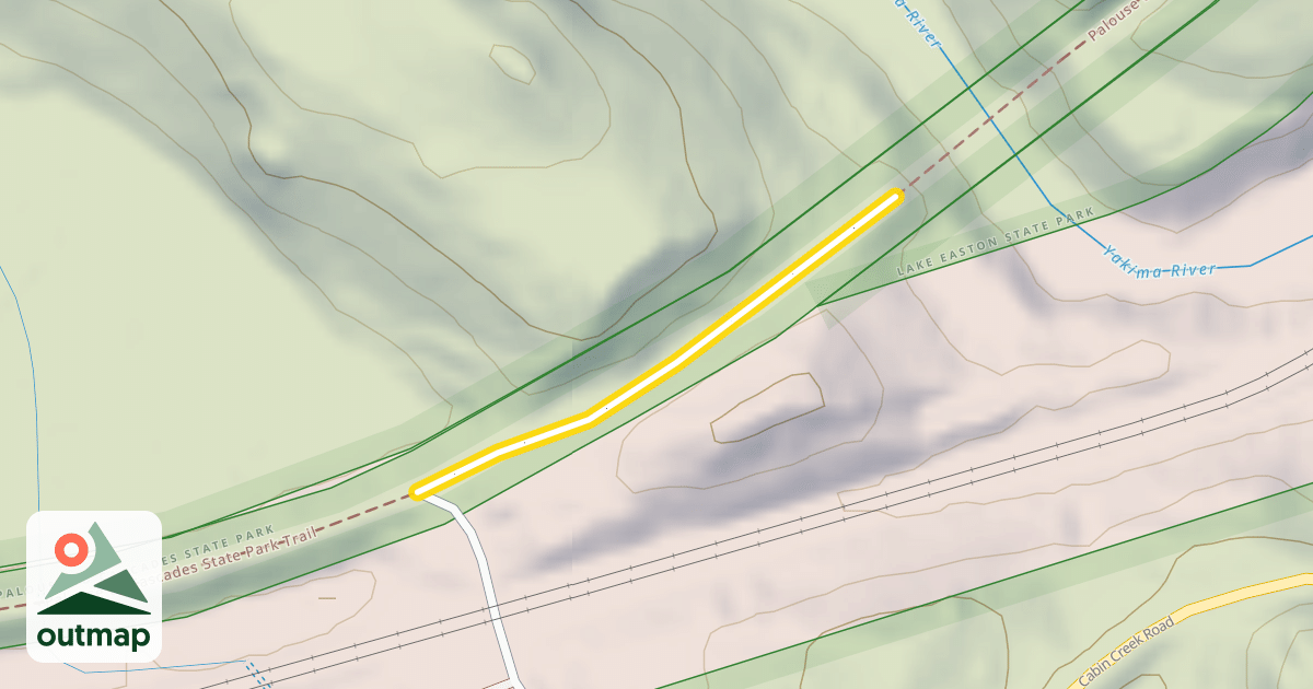 Map of Palouse to Cascades State Park Trail