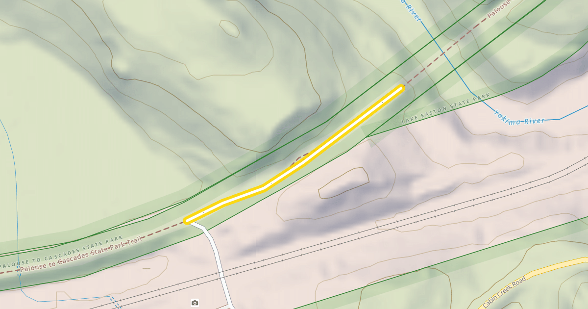 Map preview of Palouse to Cascades State Park Trail