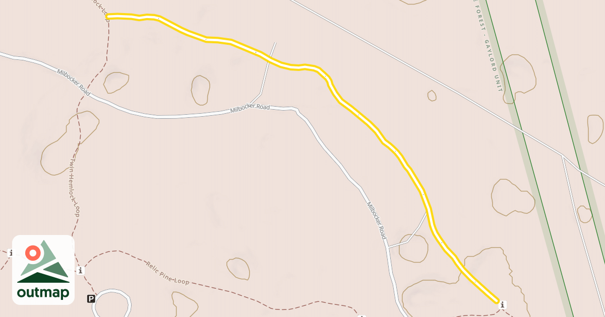 Map of Relic Pine Loop