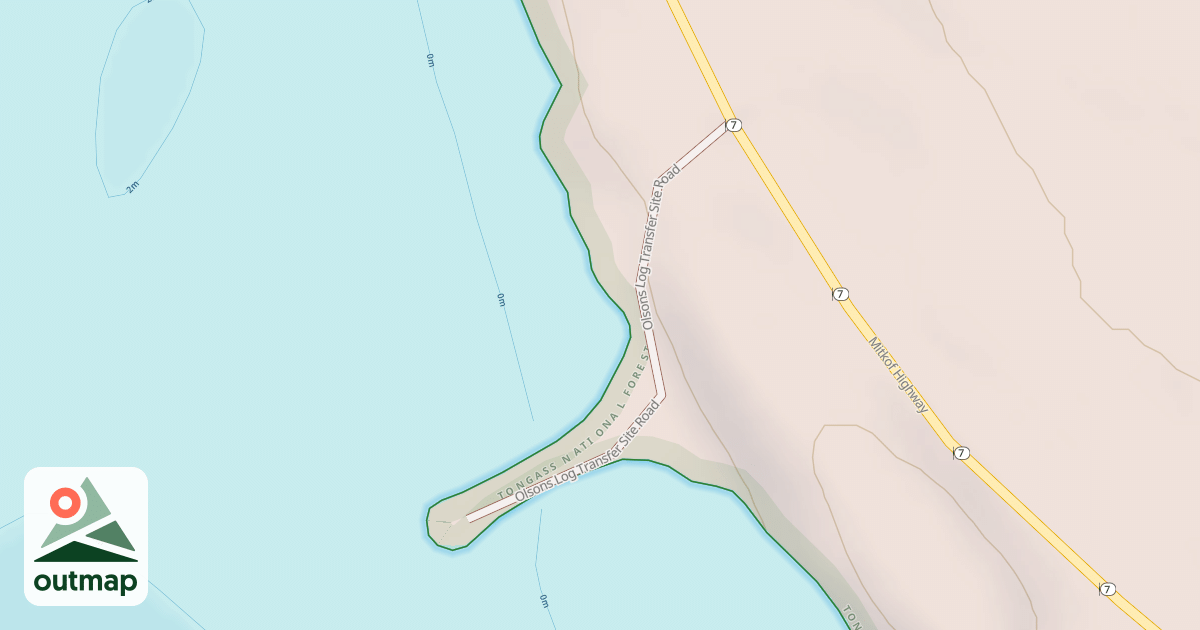 Map of OLSONS LOG TRANSFER SITE