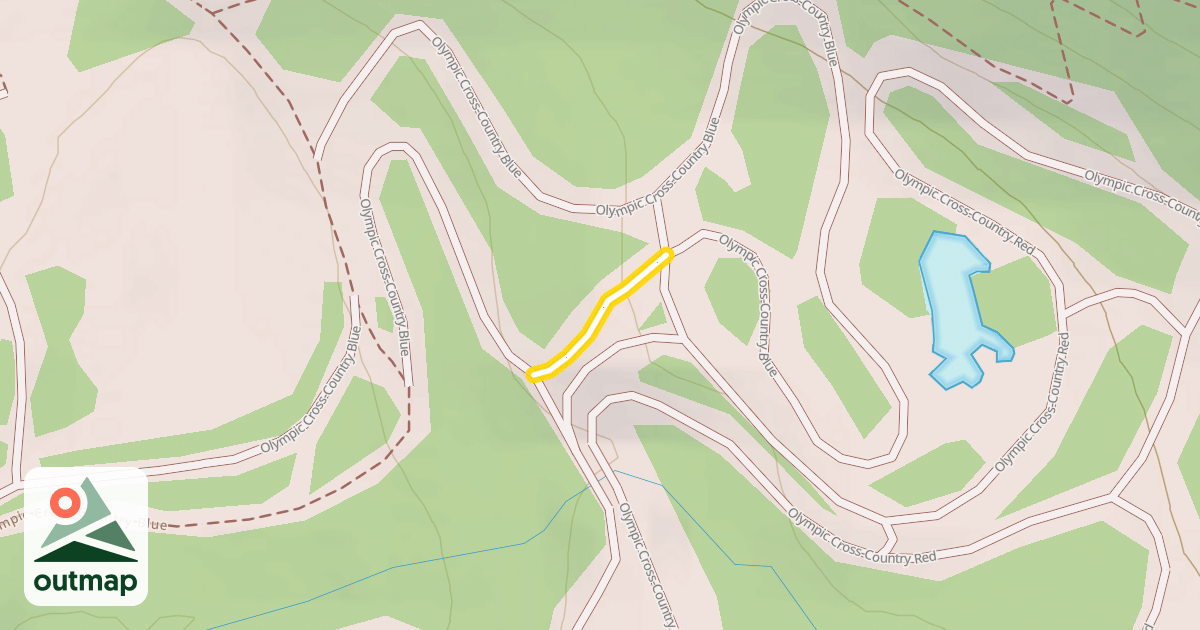 Map of Olympic Cross-Country Blue
