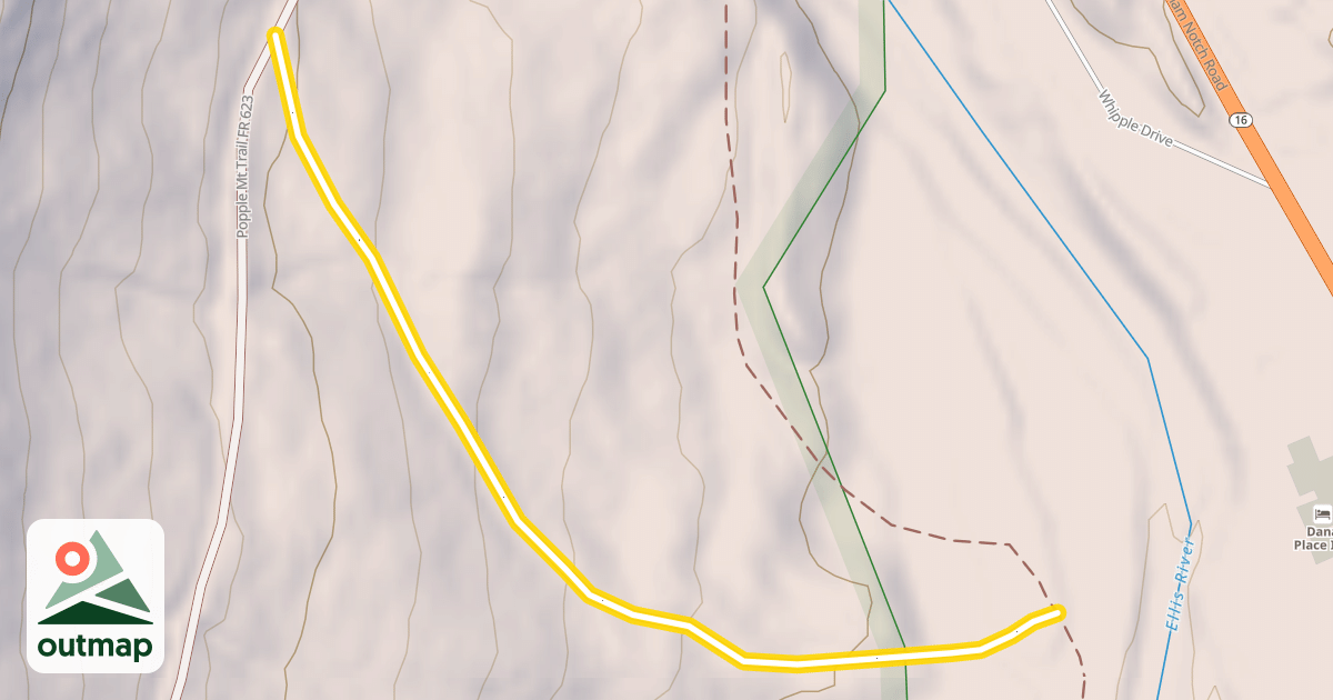 Map of Avalanche Brook Ski Trail