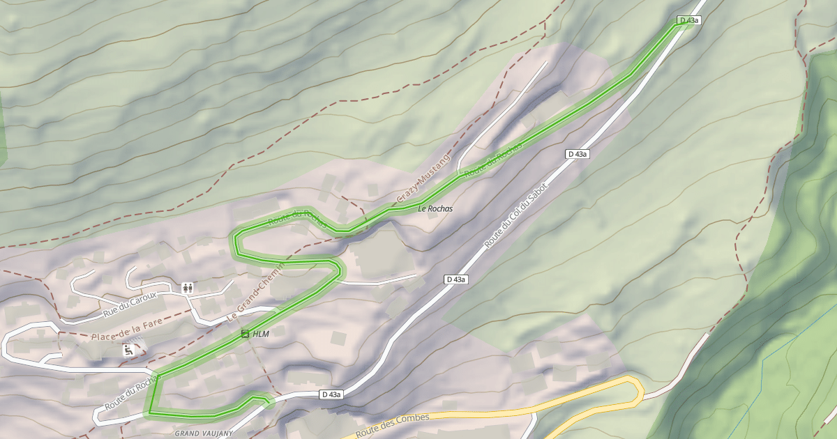 Map preview of Route du Rochas