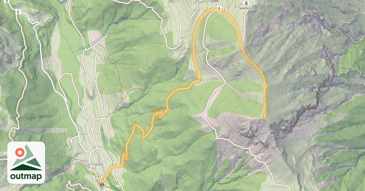 Map of Mont Chajol — Casterino