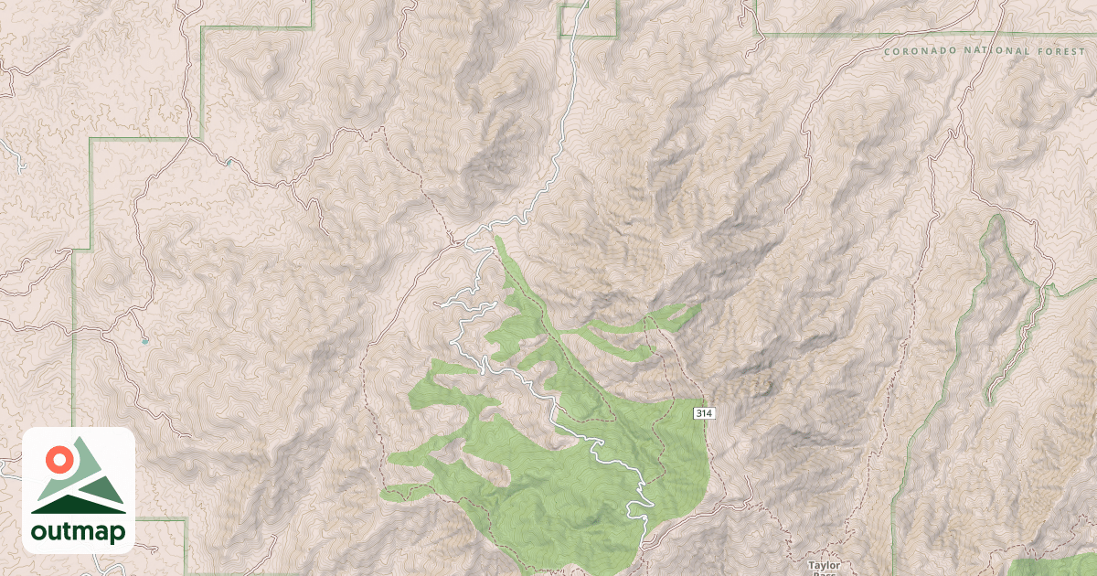 Map of TRIPP CANYON