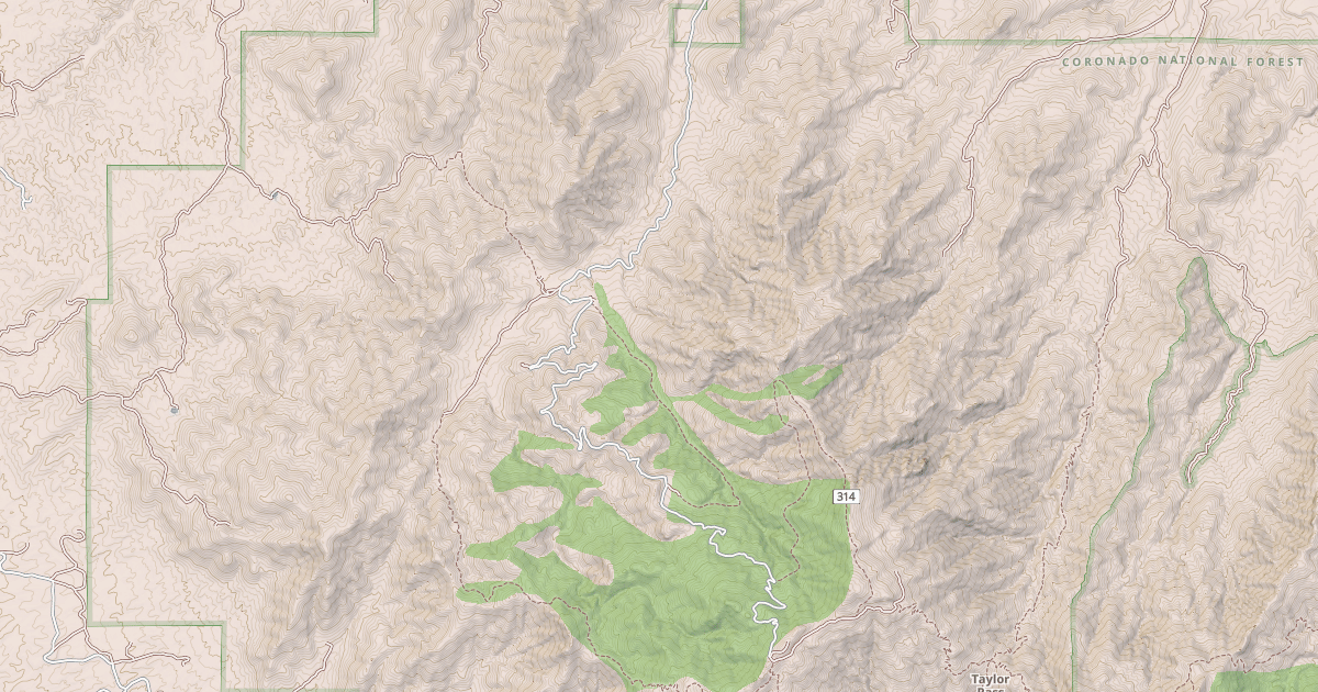 Map preview of TRIPP CANYON