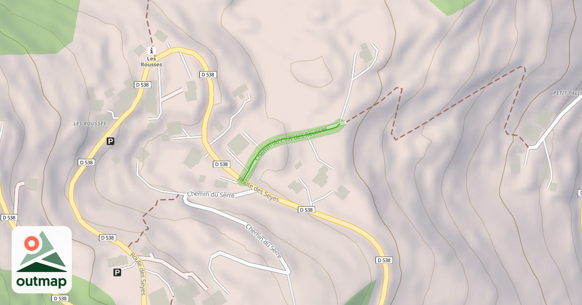 Map of Chemin du Clos des Rousses