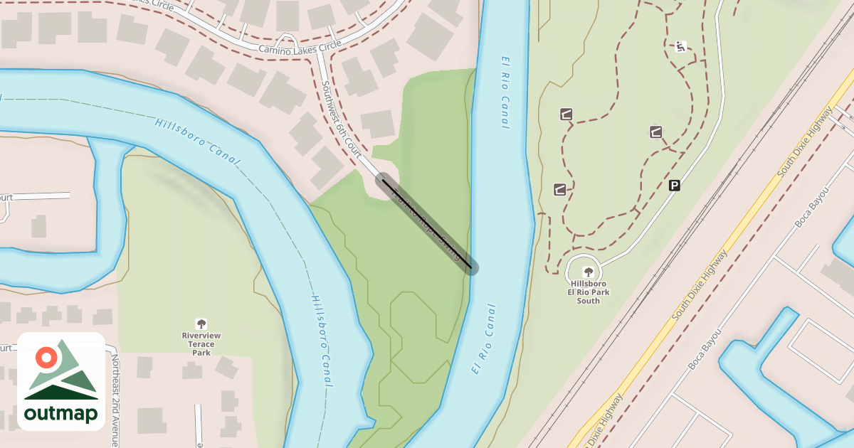 Map of Trail to Rope Swing