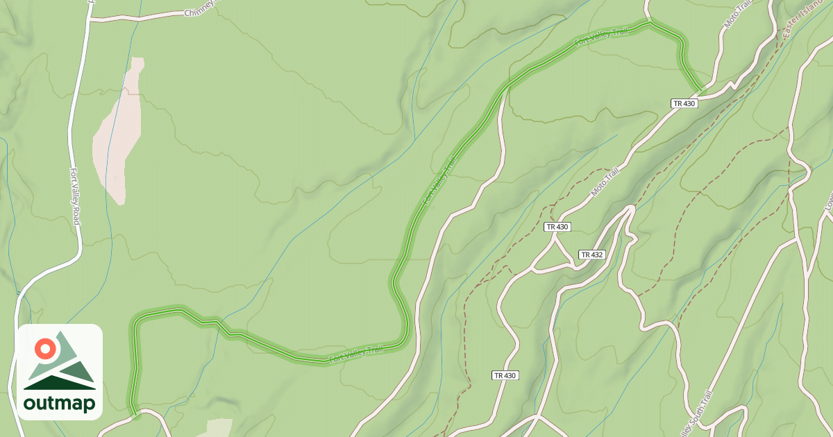 Map of Fort Valley Trail