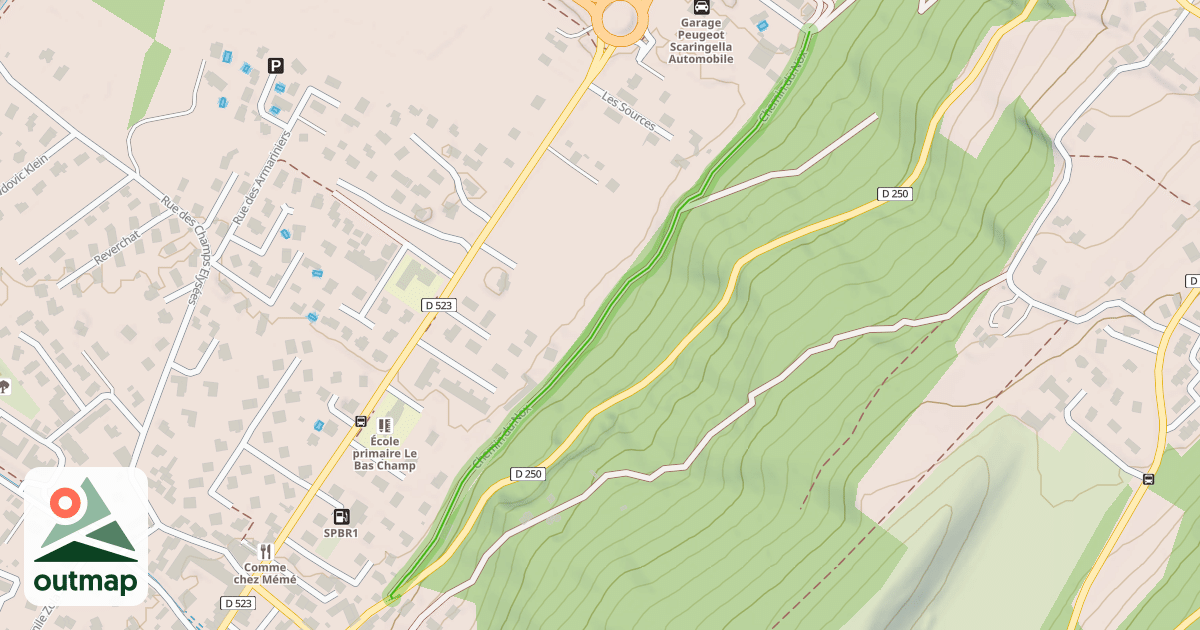 Map of Chemin du Nox